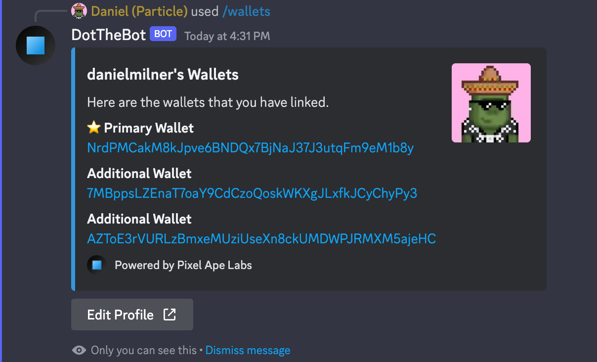 /wallets Response